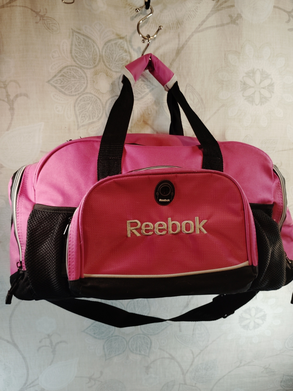 Reebok Pink & Black Duffle Bag